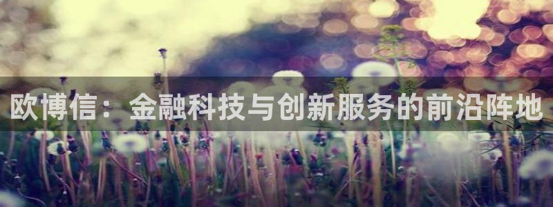 银河娱乐平台：欧博信：金融科技与创新服务的前沿阵地