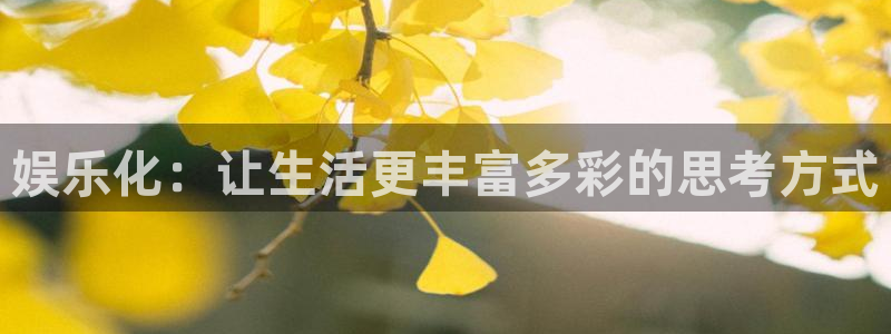 银河娱乐体育f开号：娱乐化：让生活更丰富多彩的思考方式